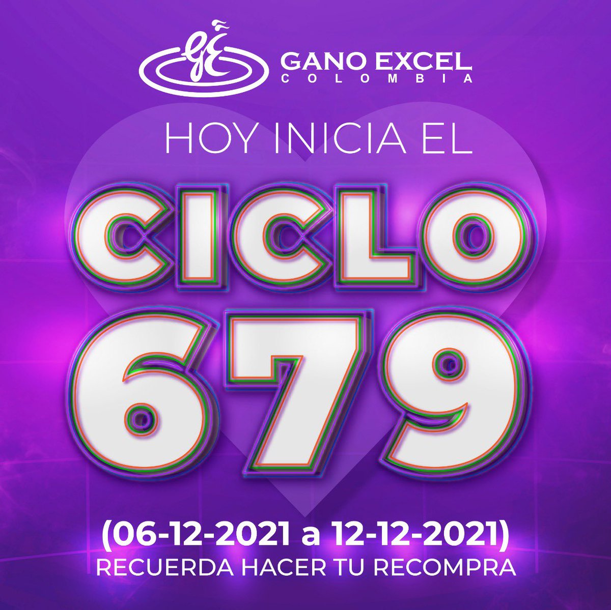 Estamos en el Ciclo 679, iniciemos la semana con energia, y recuerda hacer tu recompra a través de tu Back Office y por medio del correo electrónico servicios@ganoexcel.com.co .
.
.
#ganoexcelencasa  #GanoExcelNoSeDetiene #quedateencasa
#lunes 
#mondaymotivation 
#monday 
#casa