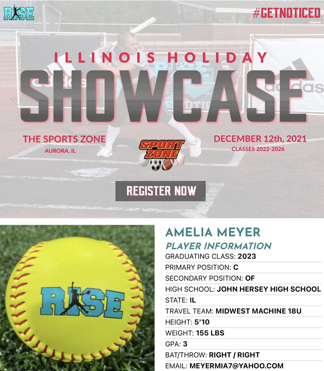 rsmidwest's tweet photo. 2023 Amelia Meyer @ameliameyerr 
(John Hersey HS &amp; @Machine18U ) will be making her RISE debut on December 12th at the Illinois Holiday Showcase! #whosnext? #Adidas #getnoticed

ONE Week Away, Register NOW ➡️ https://t.co/tSkQ6FwSPP https://t.co/bkuPUqNAAE