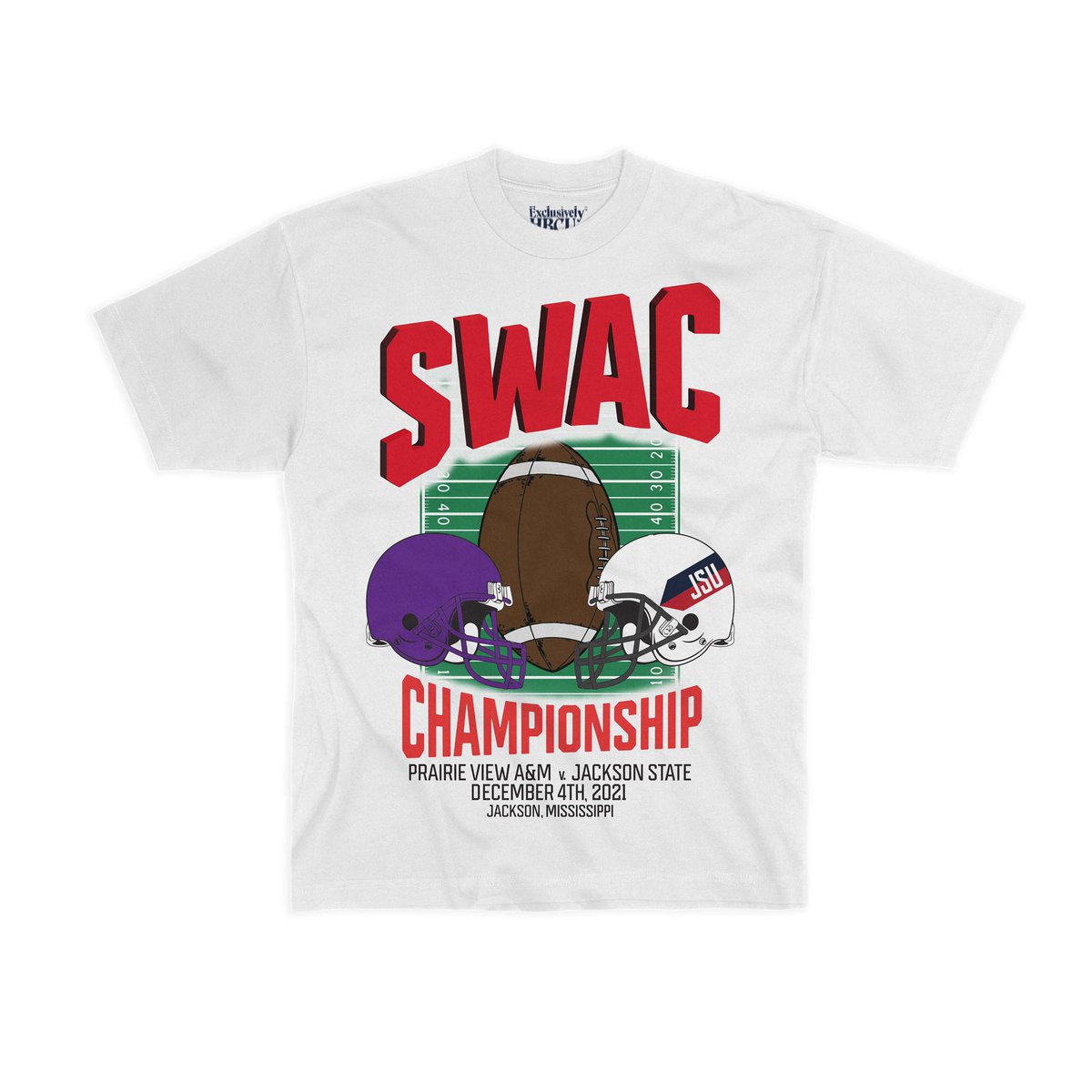 juicepreme's tweet photo. Missed out on the #SWAC Championship Game this year? Want to remember Jackson State’s win or PVAMU’s journey. Check out @exclusivelyhbcu for your SWAC Championship game merch 🏈 🏆 https://t.co/ihm7XRFYLF