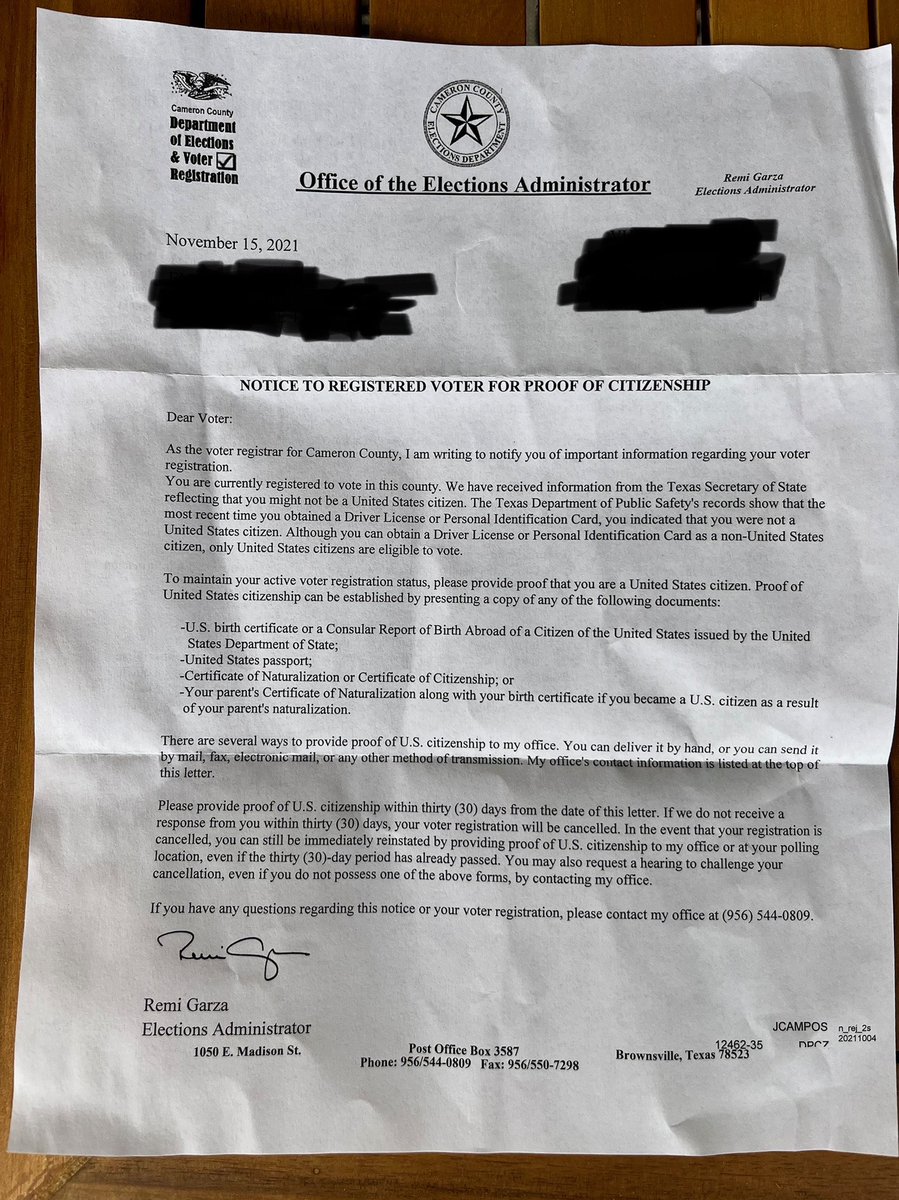 This is abhorrent. As if SB1 wasn't enough, Texas is now sending letters forcing voters to verify their citizenship. And no shock here - almost every voter receiving these letters is Latino, even voters who've been citizens for 20+ years. This blatant racism has to stop.