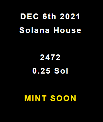 SolanaHouse's tweet photo. STEALTH MINT SOON! 👀 https://t.co/n5i2cllwqU