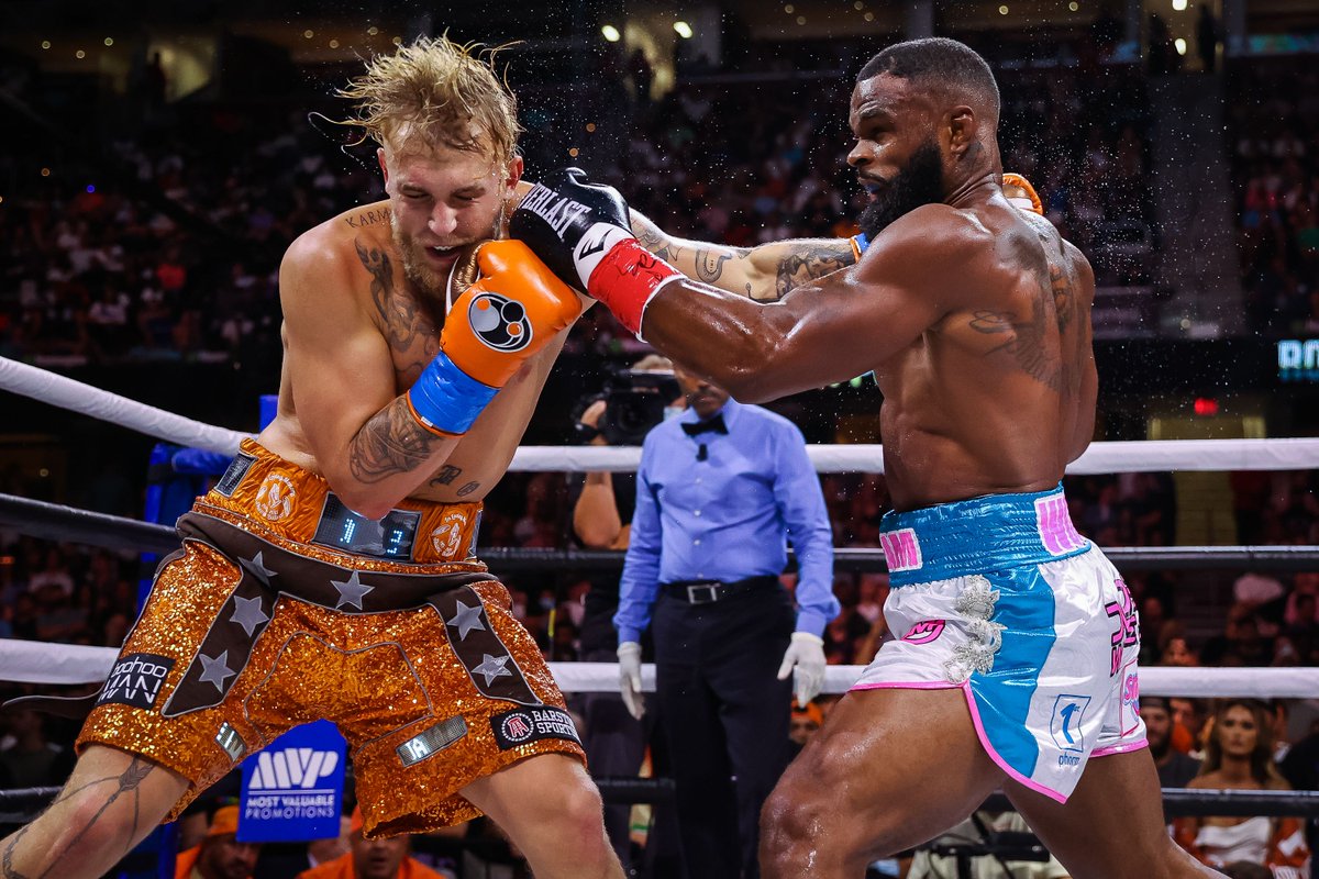 MMAFighting's tweet photo. Jake Paul to face Tyron Woodley in rematch following Tommy Fury withdrawal (@DamonMartin, @AlexanderKLee) https://t.co/sFUTXysulG https://t.co/vCM95CCcAl