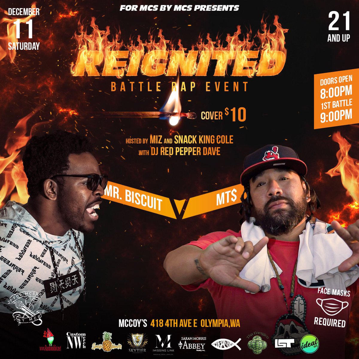 k_sas23's tweet photo. 5 days away from our return event! The nerves have set in… it’s been over 2 years! My birthday is in 10 days!
We will close out 2021 with NW BATTLE OF THE YEAR AGAIN!! Watch 🎥 We really do this shit! Annnd letsss go! 🎬
#ForMcsByMcs 🔥#Reignited 🔥 https://t.co/f04ttvCJHD