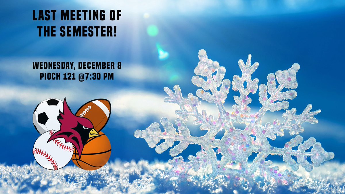 Join us this Wednesday for the last meeting of the semester! We will be going over fundraiser and club trip updates, along with a Flower City Union presentation by Ben. Enjoy your last week of classes!