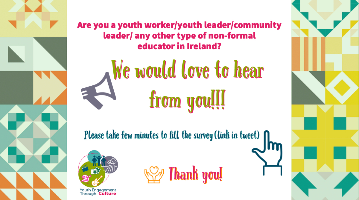RetoldN's tweet photo. to all educators out there, we want to capture your voices📢 for a fab project "Youth Engagement through Culture". Takes 3-4 min to fill in, please do: https://t.co/xQ0QcFbURU Please spread the word, thanks😍🙏 #YouthEngagementTroughCulture
@nycinews 
@ywigalway 
@ywirl https://t.co/mM7ZsEGbq8