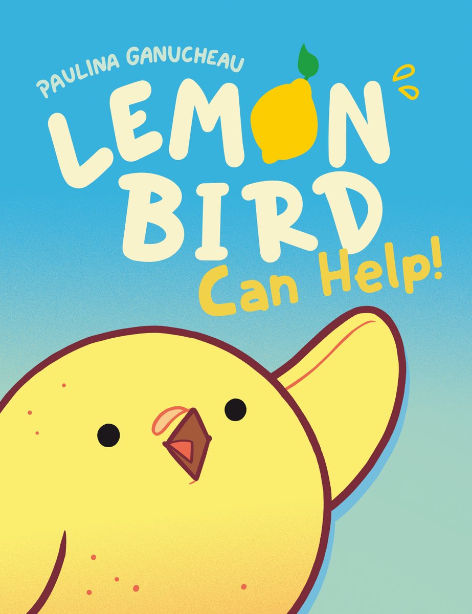 🍋COVER REVEAL🐤 for my first solo graphic novel LEMON BIRD! 

She's a friendly citrus bird looking to spread her cheer and help her little lost puppy pal Pupkin find his way home. 

Release date is August 23, 2022 from Random House Graphic! 

Preorder link in tweet below!!