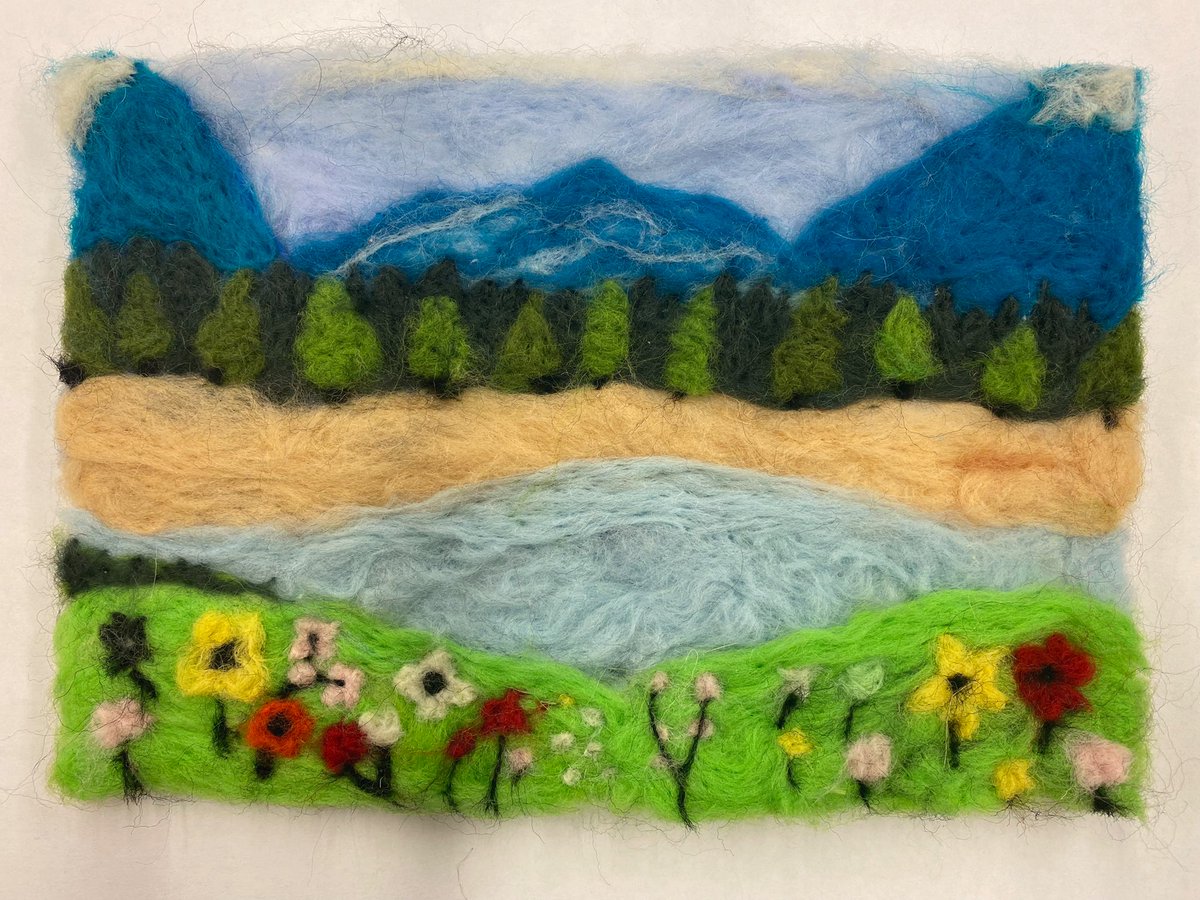 cfisherHDHS's tweet photo. Needle Felted Landscapes in Crafts #hdhspride https://t.co/1scpZneB1N