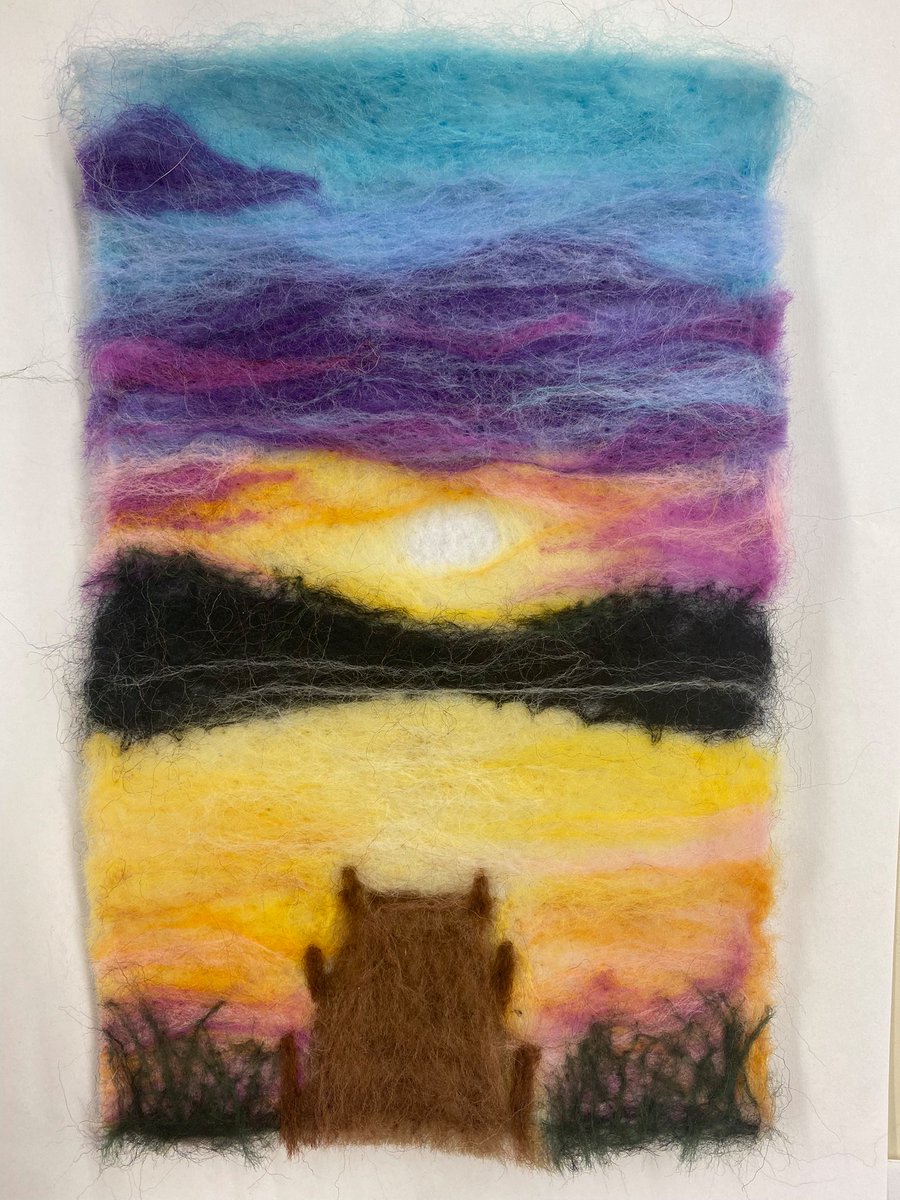 cfisherHDHS's tweet photo. Needle Felted Landscapes in Crafts #hdhspride https://t.co/1scpZneB1N