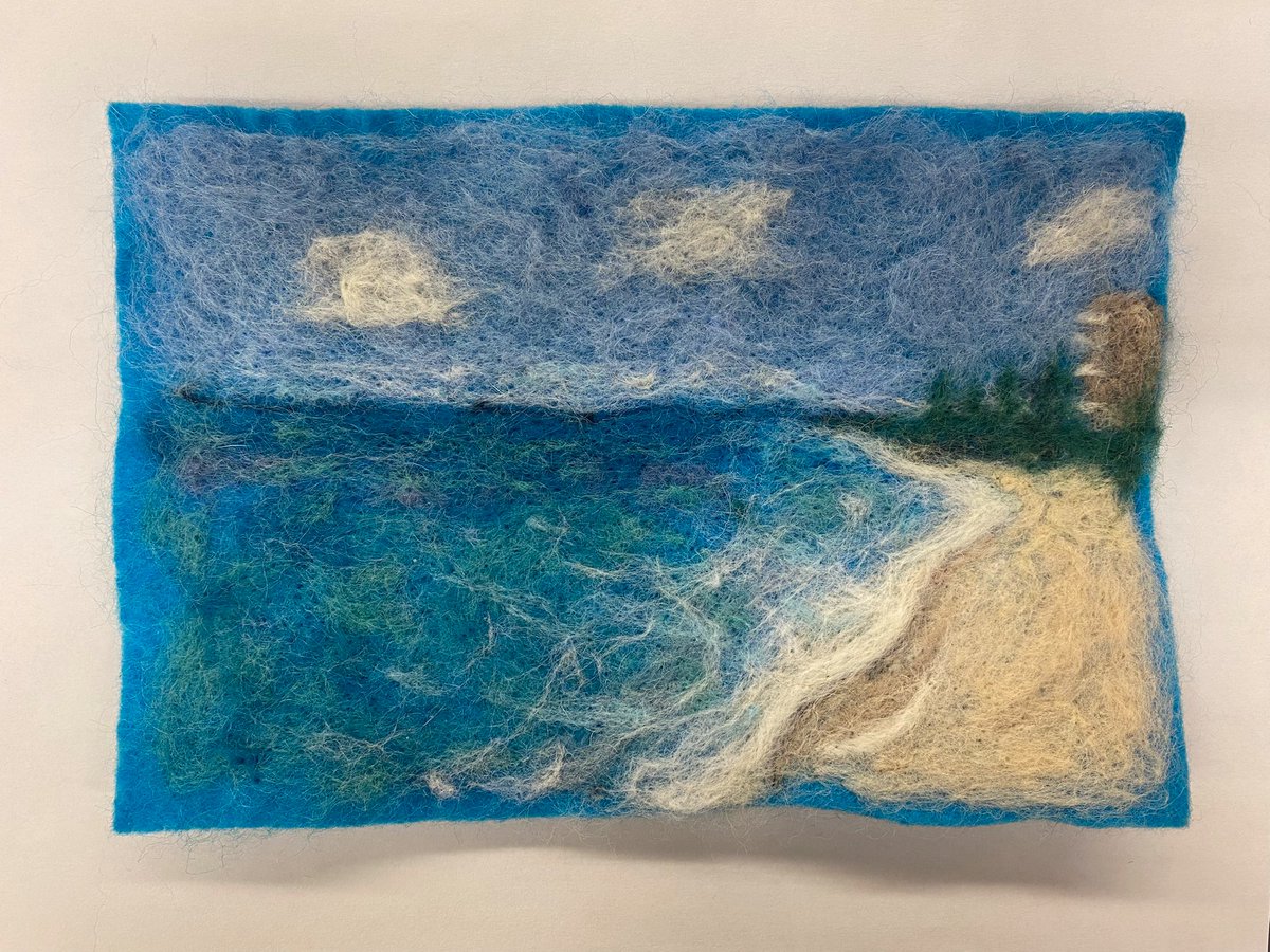 cfisherHDHS's tweet photo. Needle Felted Landscapes in Crafts #hdhspride https://t.co/1scpZneB1N