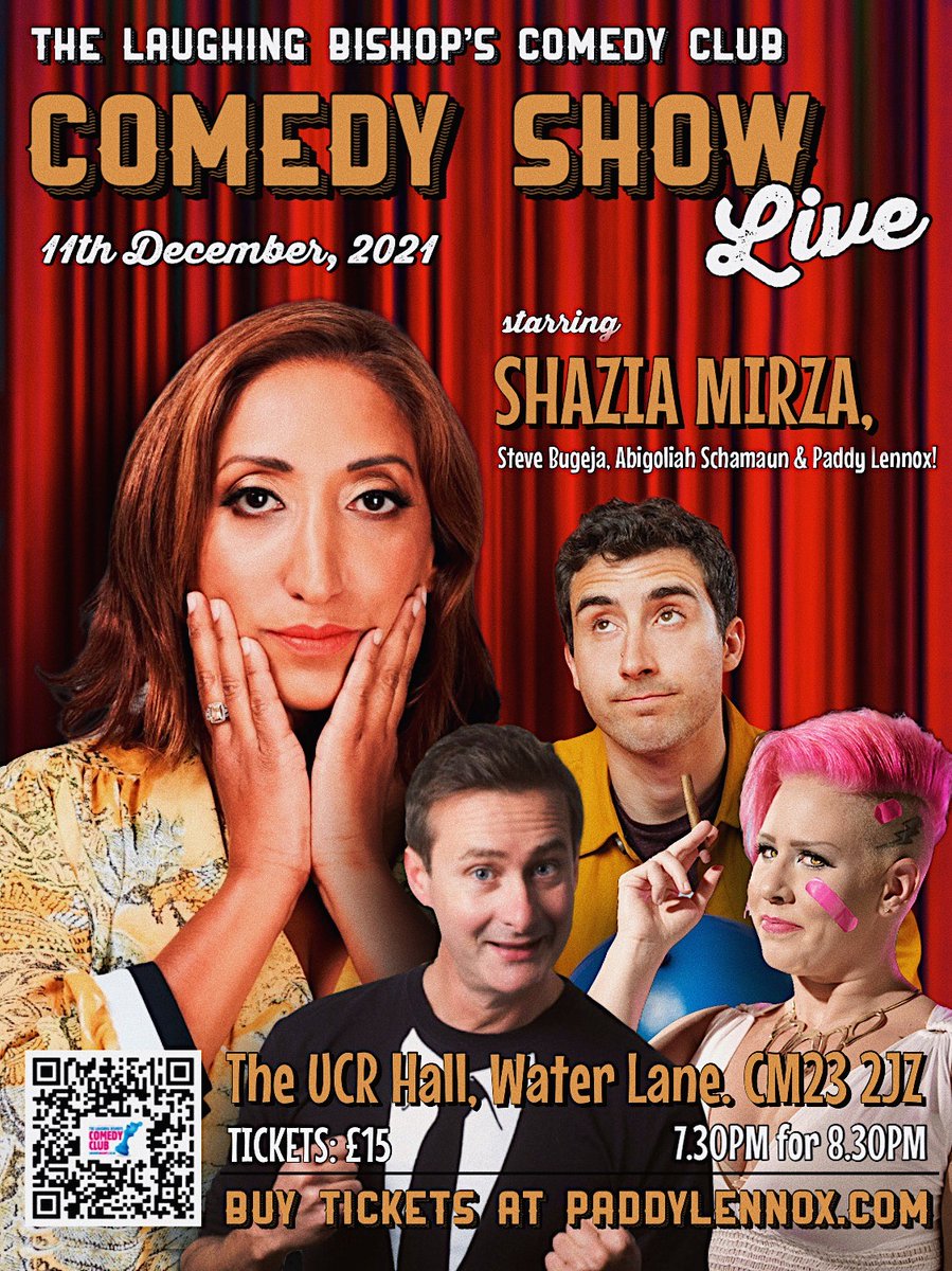 laughingbishops's tweet photo. Not only do we have these great comics but... a HUGE TV COMIC is dropping in to do a secret gig with us on Saturday night. I'm not allowed to mention him as the internet might break. https://t.co/x6pKHqhzbP