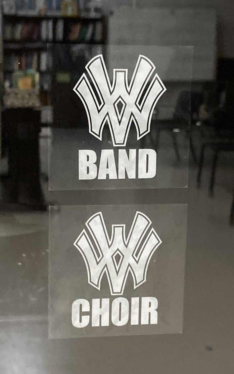 wvmusicboosters's tweet photo. Show your support for our music department by purchasing a window cling!  Available at all upcoming music concerts.  $3/one or $5/two! https://t.co/eJdK7aXA47