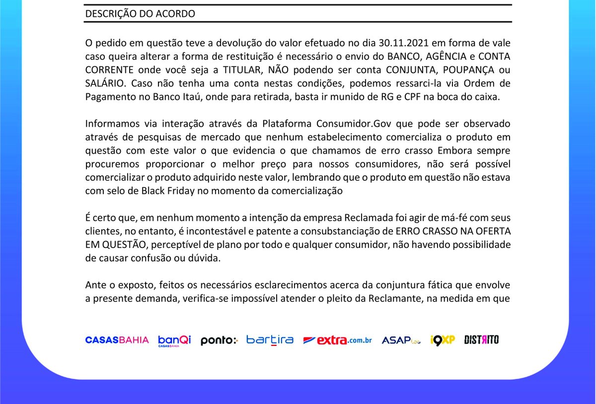 zin_music's tweet photo. #BlackFraudeCasasBahia

Resposta Oficial das Casas Bahia Ao
https://t.co/OQJbIN1hdQ

Não teve diálogo, apenas decidiu que não vão cumprir a oferta, ou seja, vamos seguir pro procon e consequentemente JEC!

@CasasBahia Vergonha! Vamos até o fim! https://t.co/j8Fz20kfLG