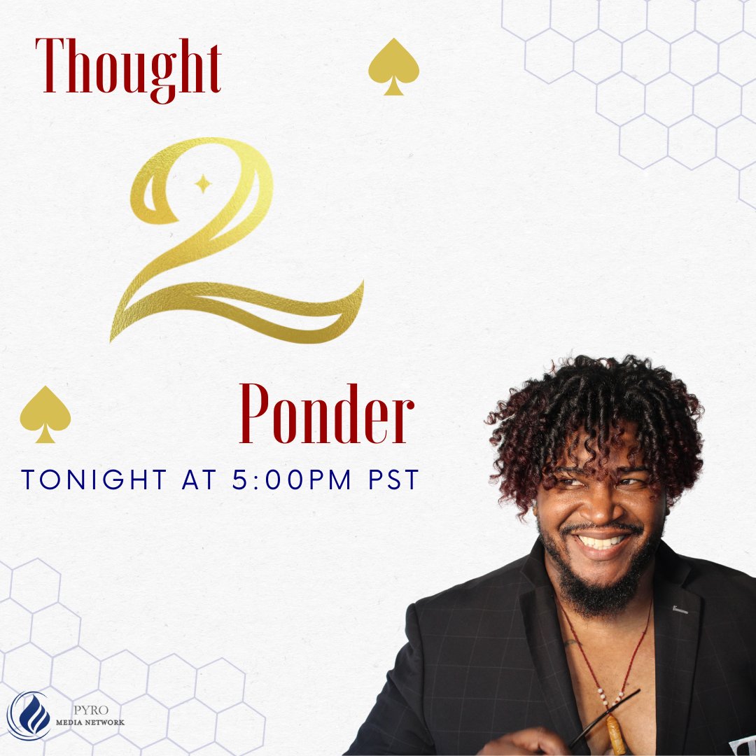 pyromedianet's tweet image. Tune In tonight for Titan Capri's Thought 2 Ponder, Mondays at 5:00PM PST / 8:00PM EST. A show that reminds us that we are always blessed. Available to watch on YouTube! #Thought2Ponder #PyroMediaNetwork #BroadcastingNetwork