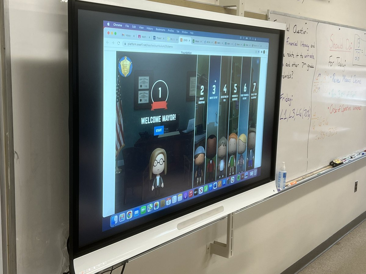 EduQuinn's tweet photo. Ss in @LabarreMURSD’s math class are digging into @EVERFI’s MS financial literacy module. Focus today is on payments &amp; the impact of interest &amp; taxes. Ss then shift to “Investing in You” where they will evaluate career options, financial benefits &amp; education costs. @ASA_Impact https://t.co/bt7mjEWoeW