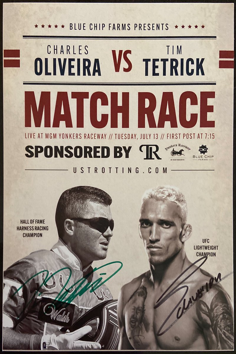 AshleyTetrick's tweet photo. Head to @tetrickracing’s Facebook page for your chance to win 🥊🥊

#UFC269 goes down Dec. 11th from the T-Mobile in LV - @CharlesDoBronxs defends the Lightweight Title against #Poirier. Here's your chance to #win an autographed "Match Race" photo signed by #Oliveira &amp; #Tetrick! https://t.co/pHjvK19sSV