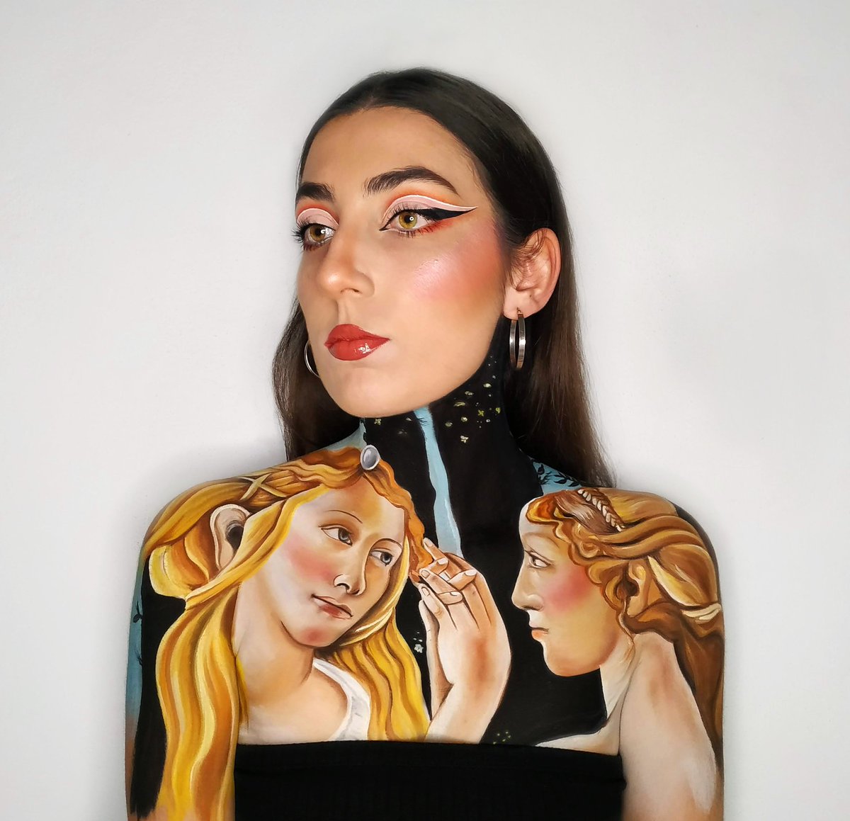 Maquillaje inspirado en el cuadro "La Primavera" de Sandro Botticelli 🏵️💛
