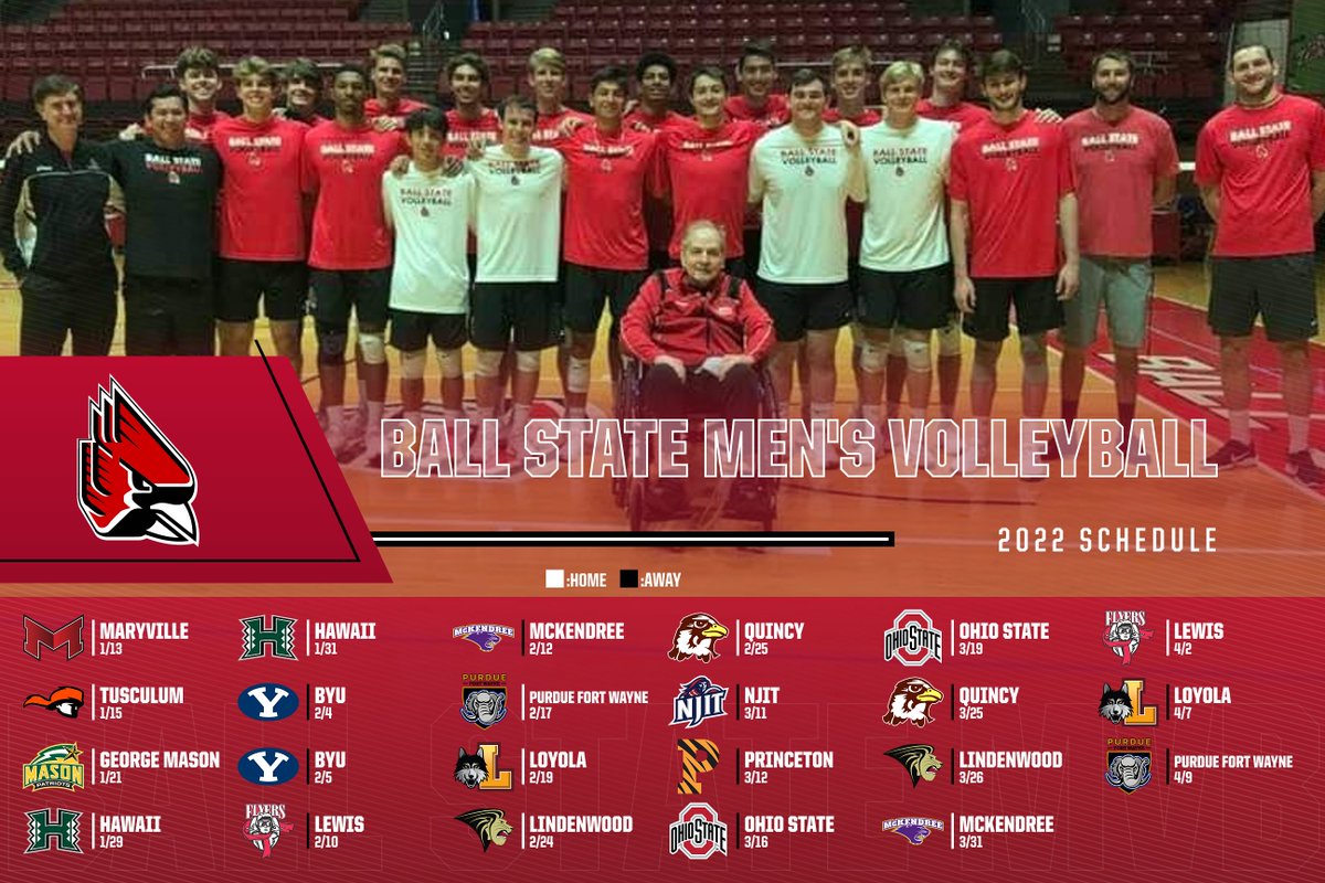 BallStateMVB's tweet photo. 🏐It's finally here the Cardinals have released their 2022 Schedule🗓️‼️

📰: https://t.co/zfCPJLF3Iz

#ChirpChirp | #WeFly https://t.co/cVHaqIsX03