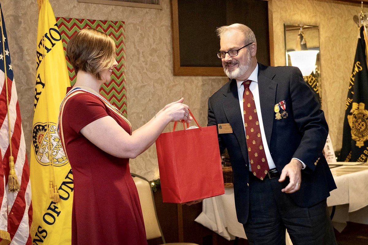 SUVCW's tweet photo. #SUVCW Commander-in-Chief Michael A. Paquette recently joined Past CinC Steve Michaels and officers of the SUVCW Auxiliary to honor Allison Pollitt, current #ASUVCW National President. Huzzah! ๐บ๐ธ๐บ๐ธ
#AlliedOrders #leadership #CivilWarHistory #veterans #honorthem https://t.co/ERTmh6A05h