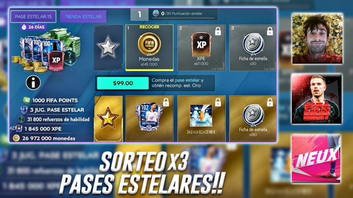 isydrox's tweet photo. SORTEAMOS 3 PASES ESTELARES Con FIFAGREIFF @fifagreiff y NEUX @AdrianAgero5 .

Requisitos:
Suscribirse en youtube: 

Neux: https://t.co/DGxmY6tnWo

Isififa: https://t.co/iqxRkJ83l4

Fifagreiff: https://t.co/dGKilExLD4

Dar RT, Like a este tweet

Fecha: Sábado 11/12 https://t.co/kvmg2R9Rf0