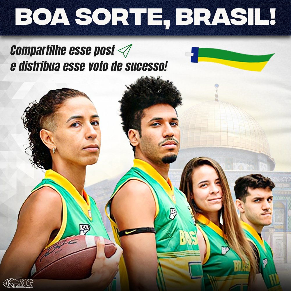 KGESPORTES's tweet photo. Desejamos boa sorte à equipe brasileira de flag football em Jerusalém 🇧🇷🇮🇱

Compartilhe este post e distribua também seu voto de positividade para a nossa seleção!

#kgesportes #futebolamericano #futebolamericanobrasil #futebolamericanobr #fabr
#flagfootballbrasil #flag5x5 #cbfa https://t.co/a3d0S0SFkU