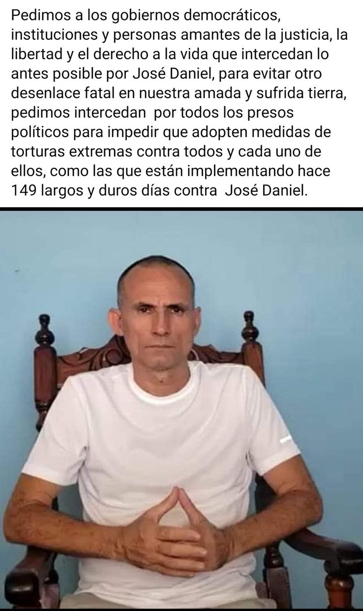 #SOSCuba 
#DDHH 
#SOSFerrer 
#SOSTodosLosPresosPoliticos
Soy <a href="/anabelkisfg/">Ana Belkis Ferrer Garcia</a>