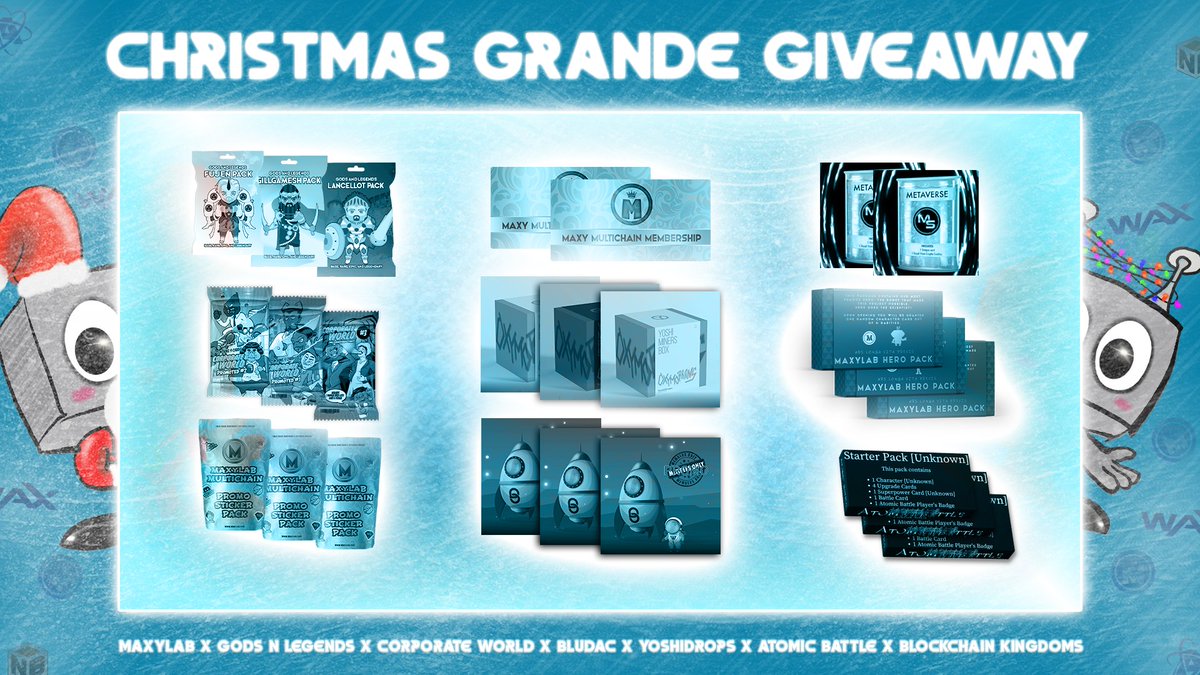 maxytv's tweet photo. 🎄CHRISTMAS GRANDE NFT GIVEAWAY INCOMING!
👇LINK IN FIRST COMMENT

#WAX #NFTGiveaway #NFTs #NFT https://t.co/VBN63yZcLN