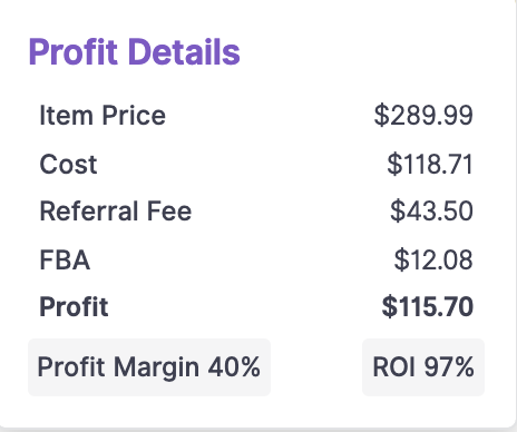 jonahhodges_'s tweet photo. When the buy &amp; hold is successful and you start hitting your max price >>

Velocity (sales per month) = 33 ( My set target is 60)
Stock = 66 left
ROI = 97%

Still trying to find that sweet spot

My repricer is @InformedHQ https://t.co/v0PVV9rUKA