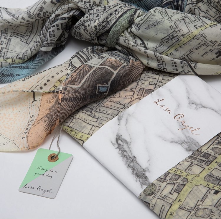particip8tion's tweet photo. @museumhour A4. I recently bought a lovely scarf by #LisaAngel featuring a map of London around the area where @FoundlingMuseum is located https://t.co/SaJhZlVC0e