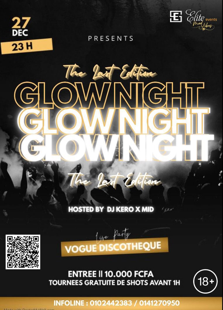 _Elite_Event's tweet photo. SOYEZ TOUS ET TOUTES PRÊTS POUR LA GLOW NIGHT : *THE LAST EDITION* ⚠️ QUI SE DÉROULERA CE *27 DÉCEMBRE* AU VOGUE DISCOTHÈQUE !✨
Vous pouvez dès maintenant réserver vos salons aux différents numéros affichés. ON VOUS ATTEND ‼️
#GLOWNIGHT https://t.co/s7NNlFmIIO