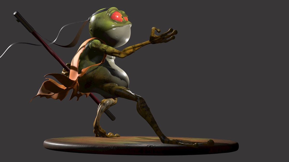 Kennyordie's tweet photo. En 2010 toqué por primera vez el 3D con programas como Lightwave o el maravilloso Zbrush. Desde entonces me lleva picando el gusanillo. Espero dentro de poco enseñaros más “muñecajos” como estos. #3Dartist #zbrush #3Dcharacter #3Dsculpt #3Dfrog #videogames #3Dprinting #3dcgi https://t.co/abpquVfb97