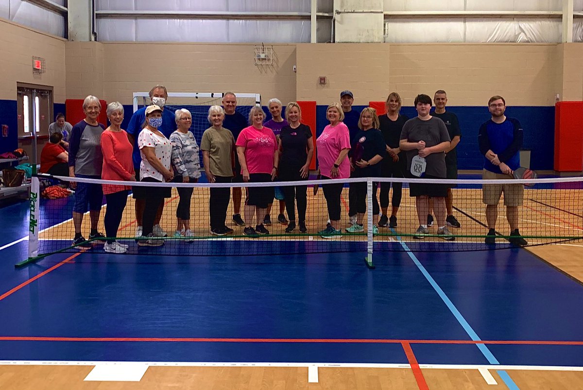 CCSportsPlex's tweet photo. This past Saturday we held our Beginners Pickleball Clinic. We had 18 participants who learned the basic principles of Pickleball and had some good ole fashioned fun! Thanks to all who attended and a special thanks to Jeff Jolly for the help with instructing the clinic. https://t.co/GENcWy3ym3