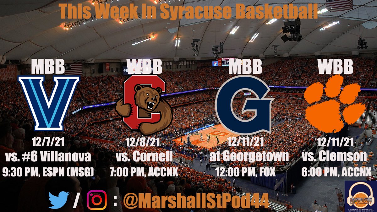 This week in Syracuse Basketball: two old school Big East showdowns for the guys and two games at the Dome for the Women https://t.co/lG5bIcmMGo