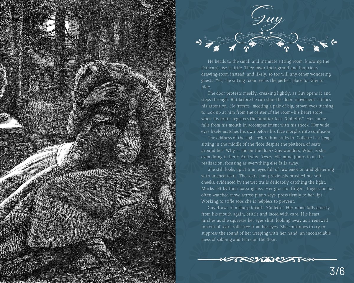 CrowTreeEnt's tweet photo. In our next (hypothetical) POV series, the question was: What would each LI do if they walked into a room and unexpectedly found Miss Fernside sitting in the middle of the room, crumpled on the floor crying?
We will start with Guy’s.

Part 1: https://t.co/FyrQDz5gUB