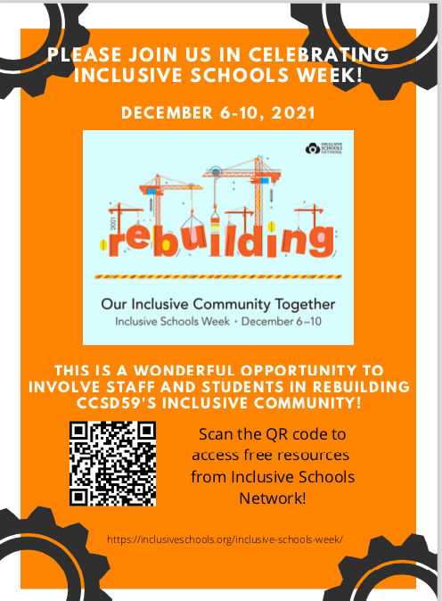 IncFacilitators's tweet photo. Happy Inclusive Schools Week! ๐
Check out @ISchoolsNetwork for some FREE celebration activities! If you celebrate, use the hashtag #D59includes!๐
#ISW2021 #InclusiveSchoolsWeek #D59cares #InclusiveSchools https://t.co/3MvhvZSclH