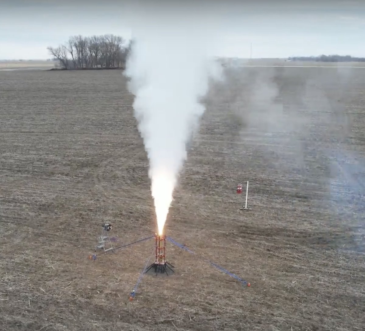 CycloneRocketry's tweet photo. Cyclone Rocketry just hit a new milestone this weekend! We successfully test-fired a full-scale SRAD motor. This is the largest student-developed motor test not only at CyRoc but in ISU history! Congratulations to the team! A full recap video will be released soon on YouTube https://t.co/OMzu2AXo3n