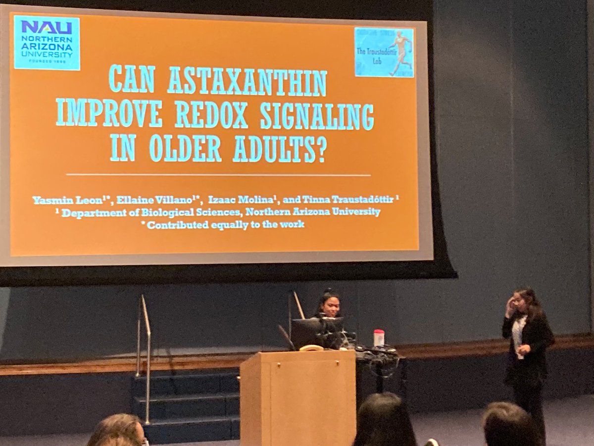 nau_LSAMP's tweet photo. @nau_LSAMP students Ellaine Villano and Yasmin Leon, along with Izaac Molina and Dr. Tinna Traustdóttir, won best oral undergraduate presentation at the Arizona Physiological Conference in October! @NAU proud! https://t.co/tccQ0iAOWs