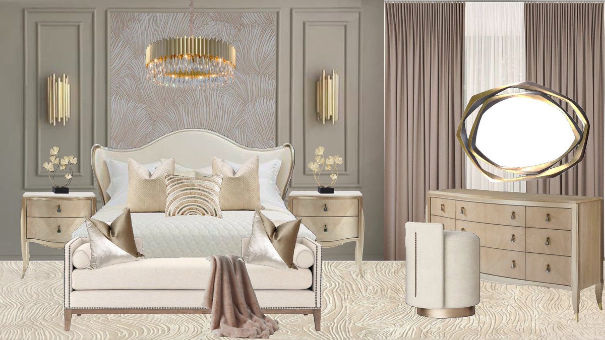 New classic style for master bedroom designed by <a href="/Elham_wa/">elham</a> #تصميم_داخلي