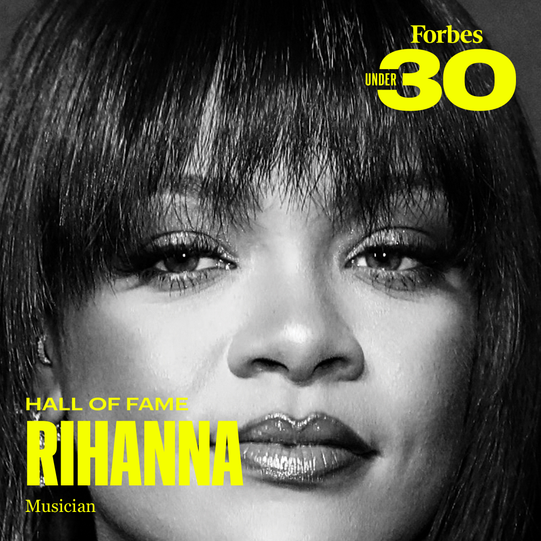 Forbes's tweet photo. In 2013 when @rihanna made the 30 Under 30 list, she had endorsements with Vita Coco and Nivea. Today she's worth nearly $1.7 billion, and is one of America's richest self-made women.

More on her and the other #ForbesUnder30 all-time all-stars: https://t.co/W0iWh6h4iq https://t.co/eoNJLKOeAx