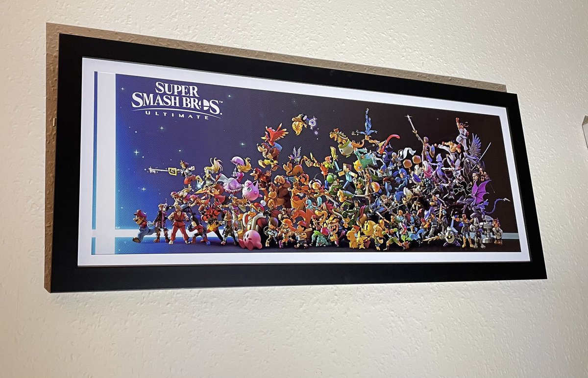 AlexMcCunn's tweet photo. Deserved to be framed. Ty @NinNakajima! #SmashBrosUltimate https://t.co/VsCBA3zxdC