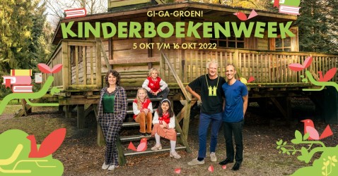 De Kinderboekenweek 2022 wordt Gi-ga groen! Dat thema is vanmiddag bekend gemaakt.
Maar er is nog meer nieuws: Andy Griffiths en Terry Denton - van De waanzinnige boomhut - maken het Kinderboekenweekgeschenk. Het prentenboek wordt komend jaar gemaakt door Marije Tolman.