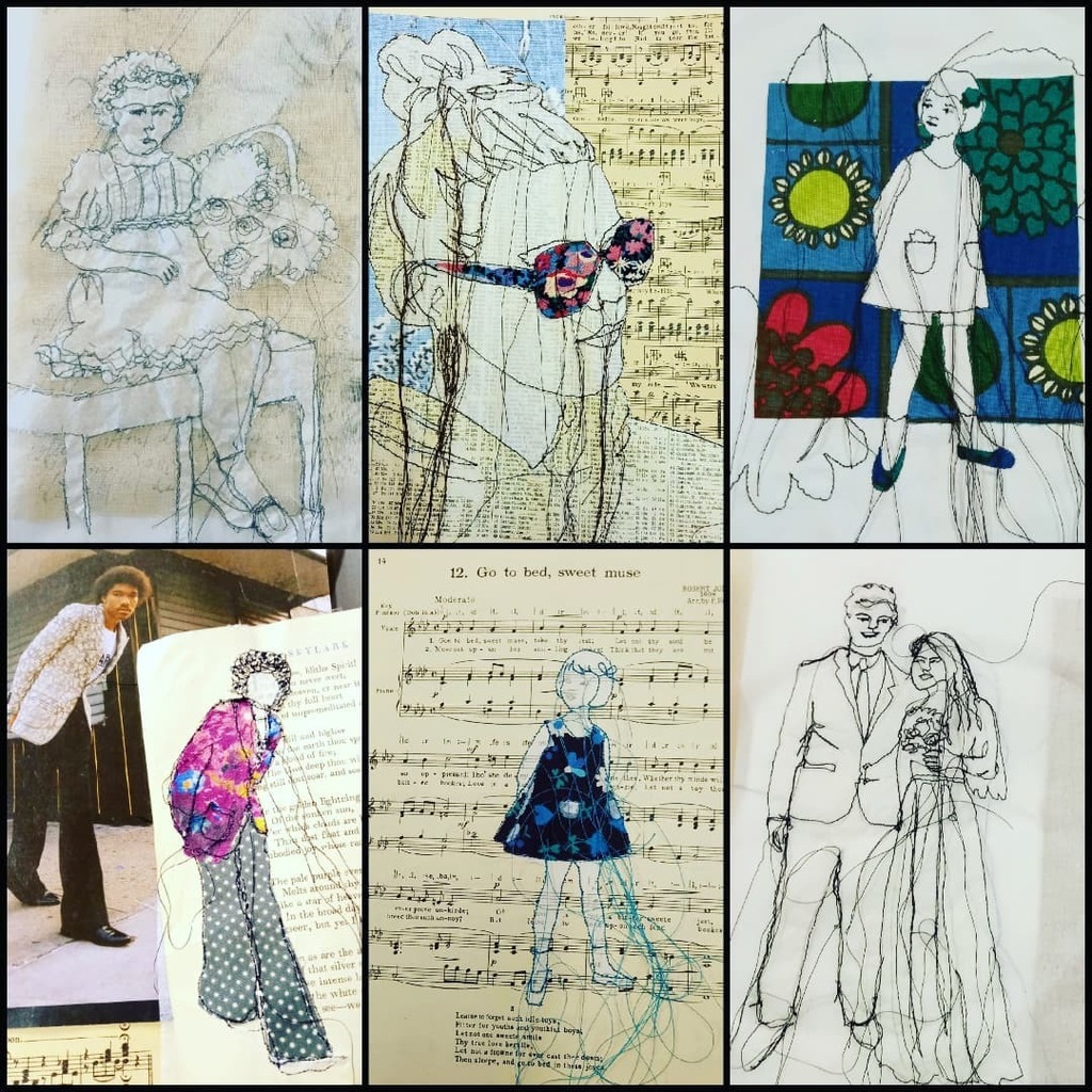 rosiejam's tweet photo. Loads of fantastic work made @hopeandelvis this weekend. It's amazing what you can do in 2 days!
#hopeandelvis #welbeckestate #textileworkshops #workshop #stitchdrawingworkshop #freemotionembroidery #drawing #drawingwiththread #drawingwithasewingmachine https://t.co/MNMDO4M70e https://t.co/Po6ec1oIaA