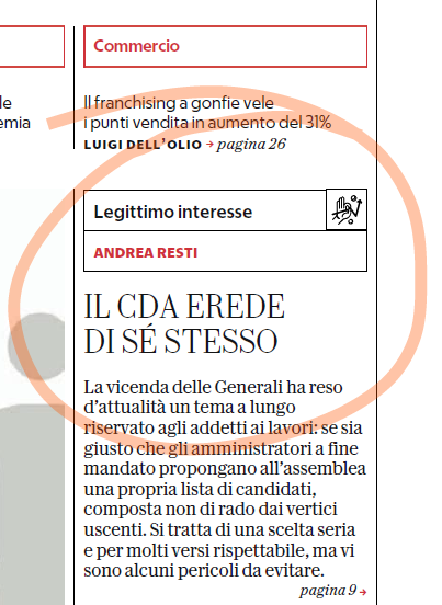 La vicenda delle Generali ha reso d’attualità il tema della lista del CdA, composta non di rado dai vertici uscenti. Ricorda un fumetto in cui Paperone, angosciato dalla morte, trova pace solo all’idea di nominare erede universale sé stesso. Invece è una cosa seria...