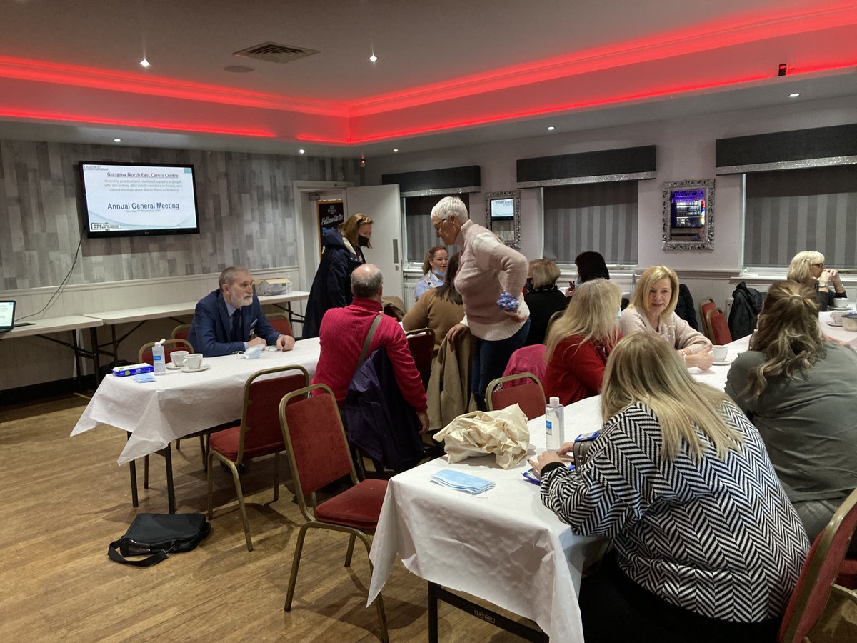 gnecarerscentre's tweet photo. @gnecarerscentres held their AGM in person today, our first meeting irl since 2020. Thanks to the Carers, Board Members &amp; Staff who came along to celebrate the work of the GNECC. Thanks also to Khaldi's Function Suite for hosting &amp; looking after us #homebaking #thanksheather https://t.co/75btaCHzVO