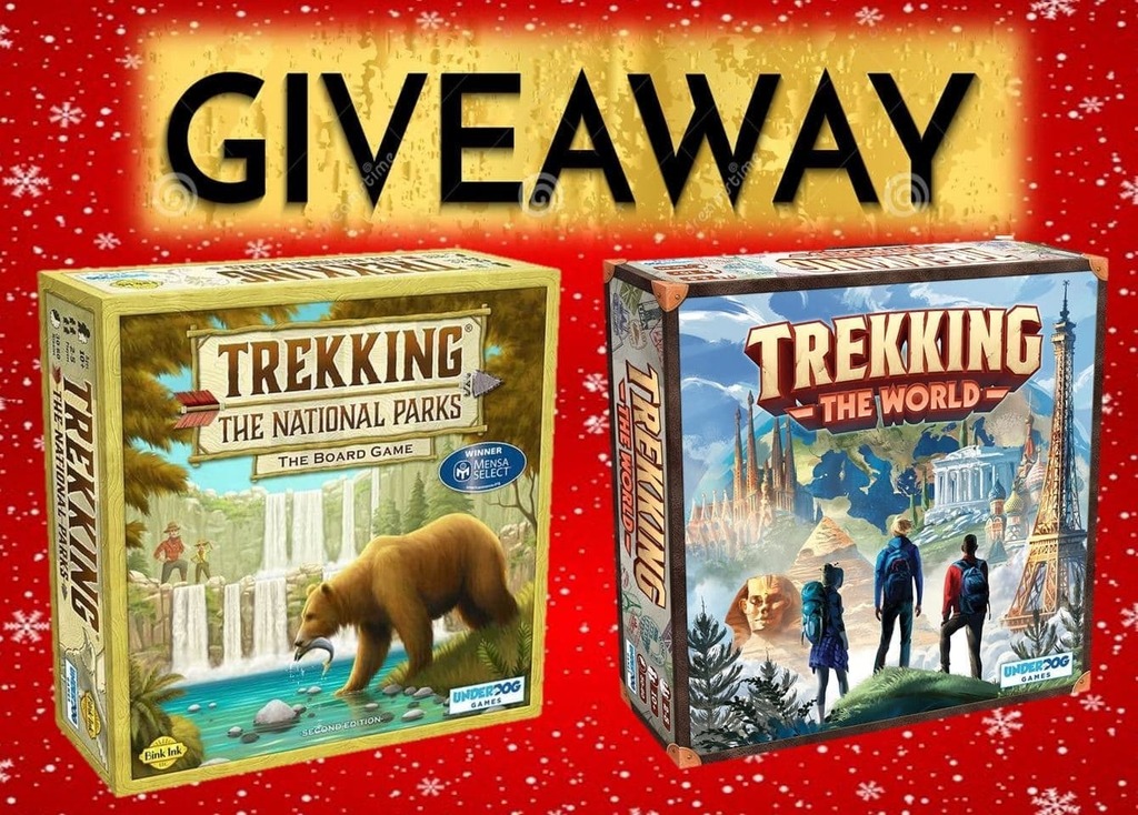 meeplesabroad's tweet photo. 🚨❄️🌎WINTER GIVEAWAY🌎❄️🚨
⁠
We had so much fun playing these two games the awesome folk at @_underdoggames_ have agreed to sponsor them. ⁠
⁠
We are giving out a copy of Trekking The National Parks and Trekking The World to a winner from either the UK or USA!!! What a great… https://t.co/Z8e08EwulS