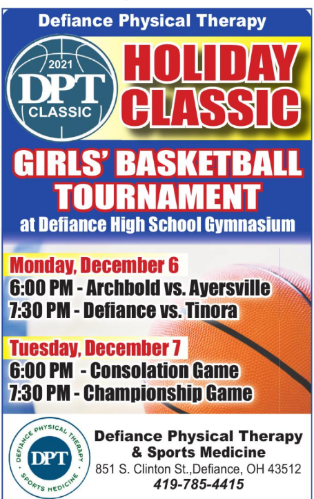 The Lady Rams travel to Defiance tonight to take part in the DPT, tip at 7:30 pm.
Audio only due to NFHS at Defiance 
Video from DHS
nfhsnetwork.com/events/defianc… 

🏀7:30 pm Batt &amp; Stevens Tip-off

Video with audio only
facebook.com/Tinoraramsathl…
or
Radio link: network1sports.com/station/tinora…