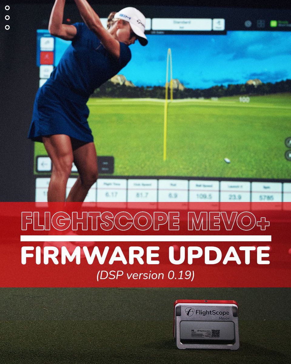 FlightScopeGolf's tweet image. Our latest FlightScope Mevo+ firmware update is live 🚨

#FlightScopeMevoPlus
#PerformanceDataYouCanTrust