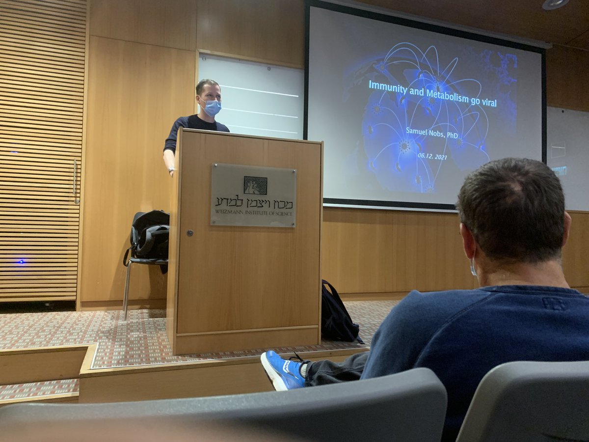 Fantastic talks 🔥 today by <a href="/ZhanaHaimon/">Zhana Haimon</a> and Samuel-Philip Nobs from the @TheJungLab and <a href="/Elinav_Lab/">ElinavLab</a> at Immunology departmental seminar <a href="/WeizmannScience/">Weizmann Institute</a>