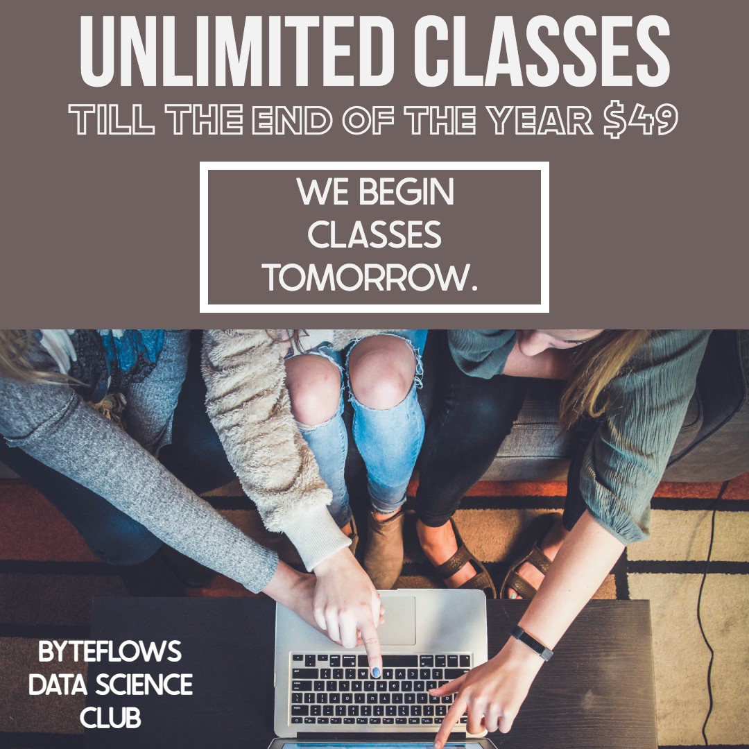 Byteflows's tweet image. Don’t forget we start a new cycle tomorrow, so if you are not a member yet, this is a great opportunity. All our classes you want to take until the end of the year for just $49. Find all the information you need at linktr.ee/byteflows_ai_c… 
#byteflows #newyork #datascience