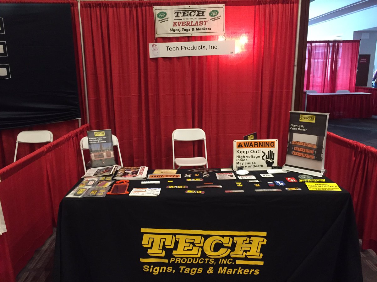 TechProductsInc's tweet photo. Thank you to @IndianaEC for having @TechProductsInc at their conference in #Indianapolis we are showing off our #poletags and #cablemarkers https://t.co/jAnQZRMVFR