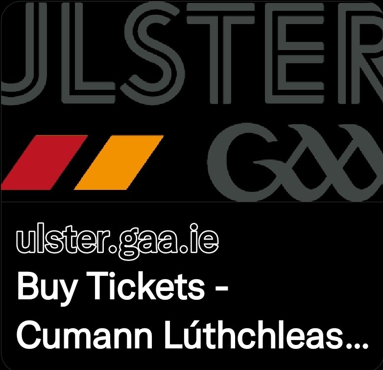 AIB Ulster GAA Junior Championship Semi Final:
11-12-2021 (Sat)
Clones <a href="/1/">1</a>:00 pm
Denn V Desertmartin
Tickets online for this weekend's Ulster Club JFC SF game
🚨 Please note time change. 
Game at 1pm not 1.30pm  as previously stated.
Prices are: 
Adult:  / €12
Juvenile:  / €3